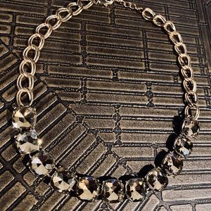 Gold & Crystal Statement Necklace